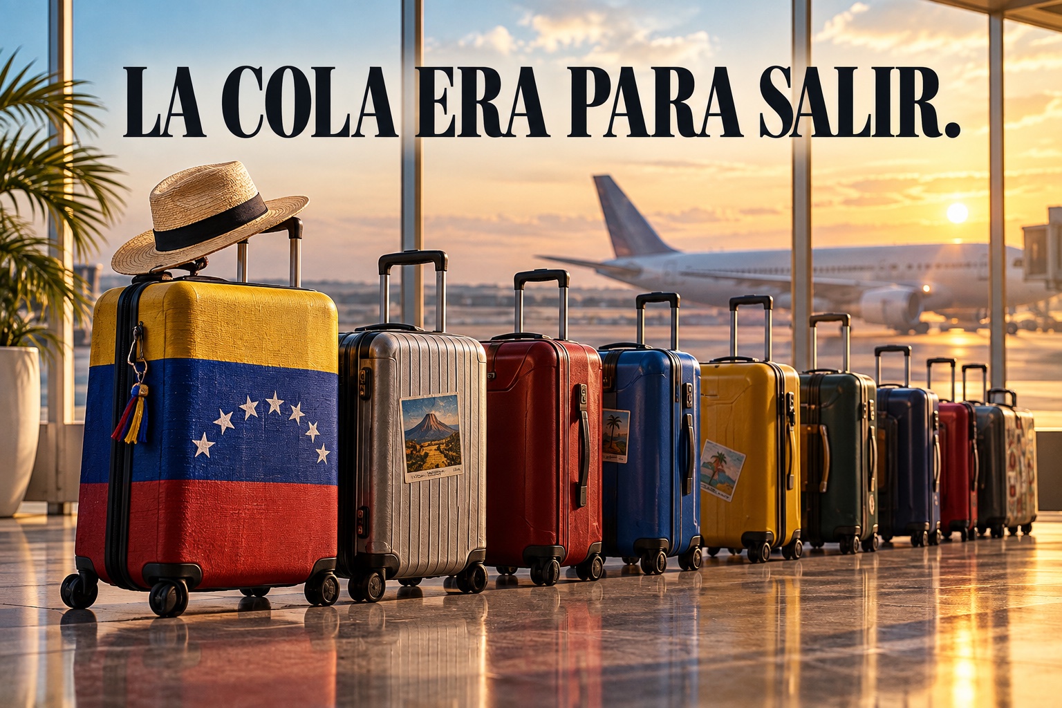 La cola era para salir
